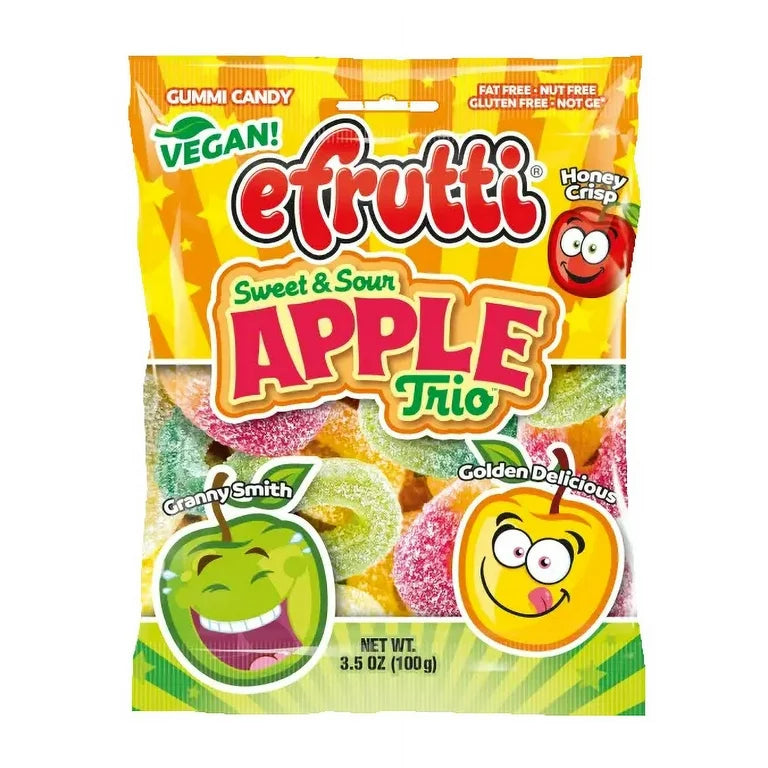 Efrutti Sweet & Sour Apple Trio 3.5oz 12 Count